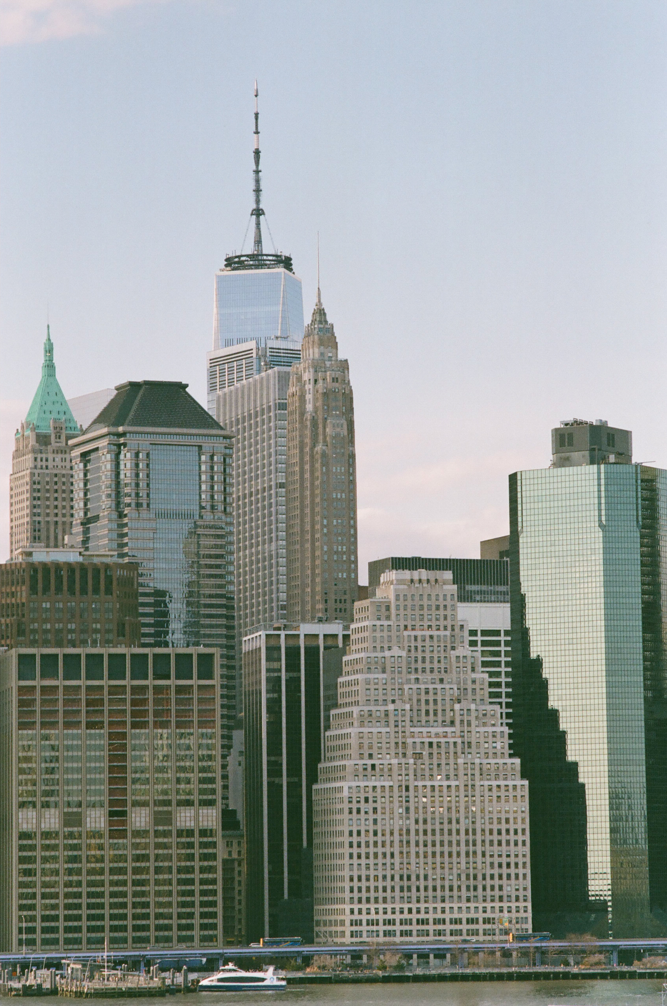 A few buildings in lower manhattan including the one world trade