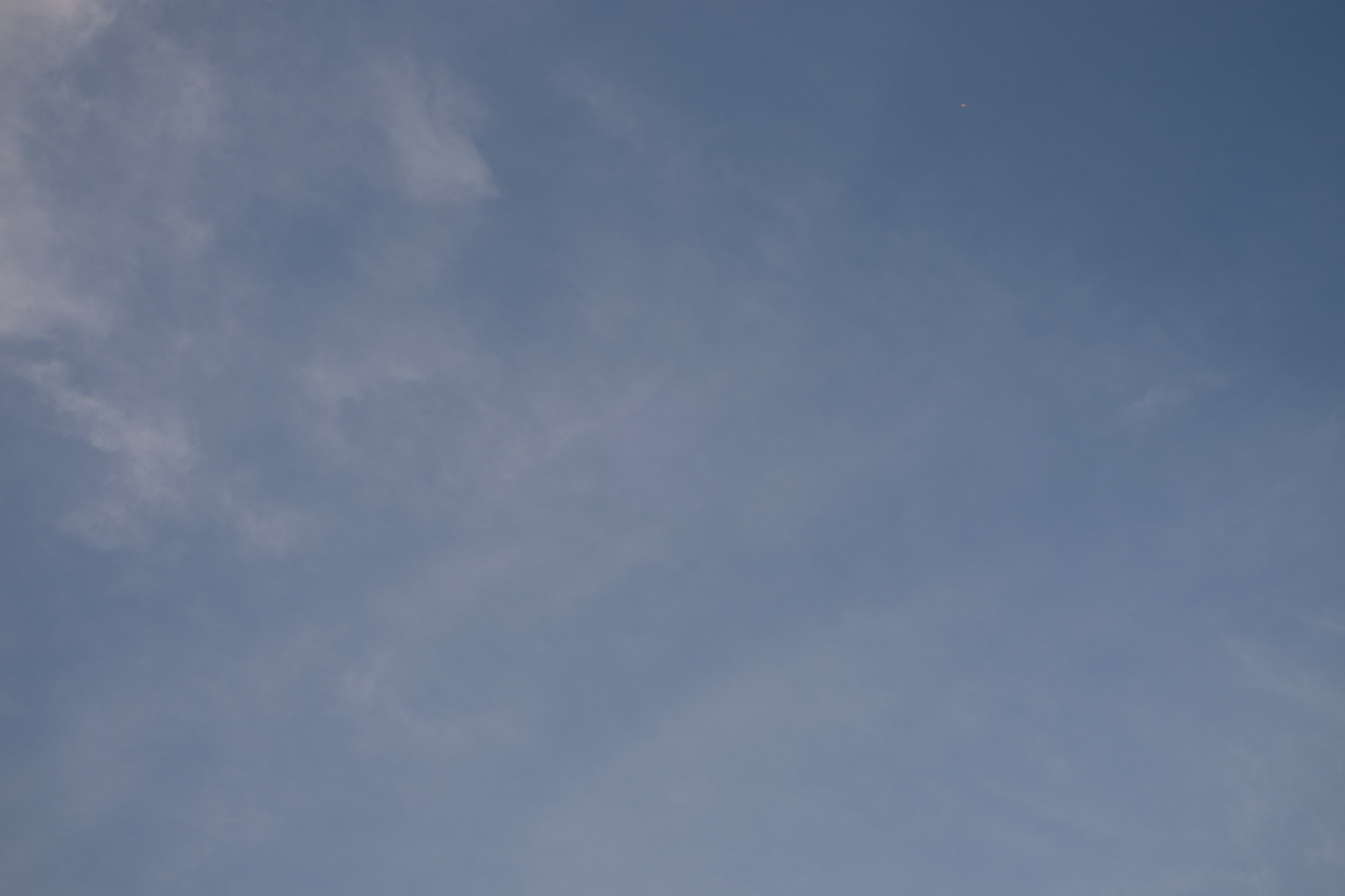 High altitude clouds during the middle of the day